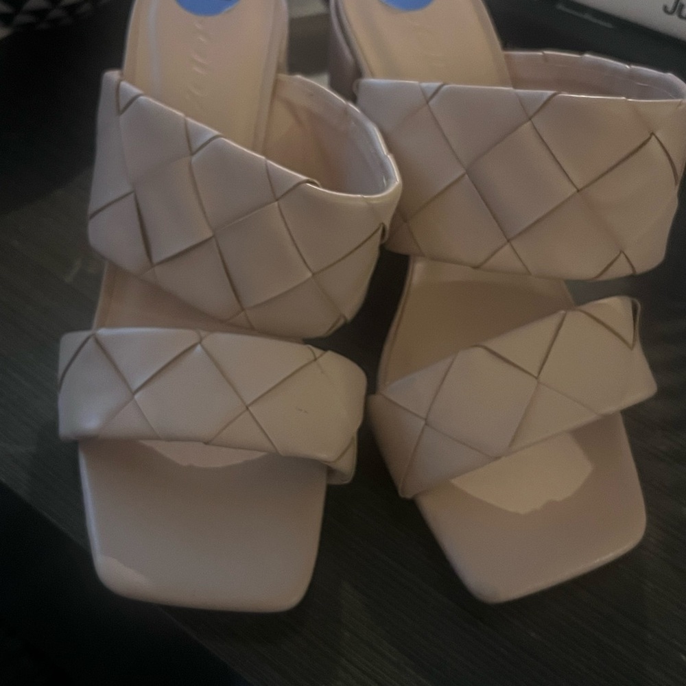 Soda Cream Woven Strap Sandals